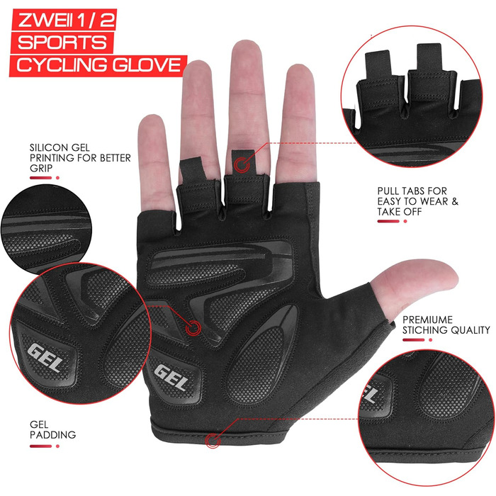 Велосипедні рукавички для чоловіків та жінок, напівпальцеві, дихаючі, літні, для їзди, фітнесу, з гелевою підкладкою, антиковзаючі, для MTB, тренувань, зелені, M