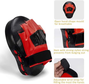 Набір боксерських рукавичок та бинтів Valleycomfy для чоловіків. Захист рук для боксу, кікбоксингу, муай-тай, карате, тхеквондо. Білий (червоний)