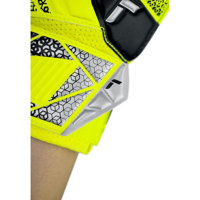 Воротарські рукавички Reusch Attrakt Solid Junior - жовто-срібні, розмір 6.5 - для дітей та підлітків