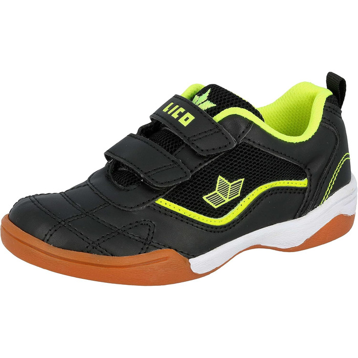 Дитячі спортивні залатно-турнірні черевики Lico Sloan, 38 EU, чорний/лимонний