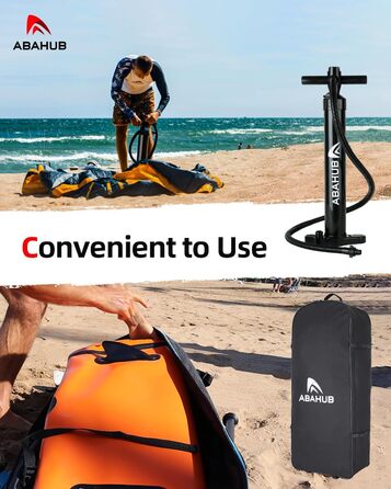 Надувний SUP Борд Abahub 320x78x15см: Комплект для Станд Ап Паддлінг, Каякінг, Риболовля. З регульованим веслом та сидінням.