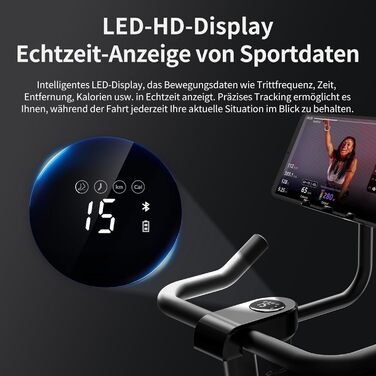 JASPORT C3 Ергометр: тихий велотренажер для дому з магнітним опором, LED-дисплеєм, кардіотренуваннями та вагою до 120 кг. Сумісний з додатком з відеокурсами