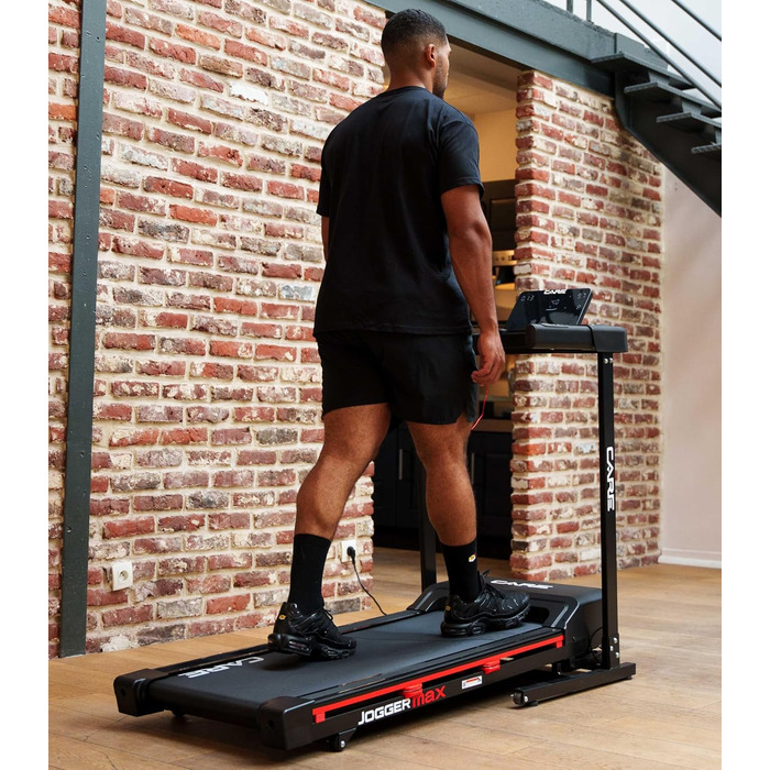 Бігове обладнання Care Fitness Jogger Max: LED-дисплей, 28 програм, 16 км/год, ручна нахил, тихий мотор