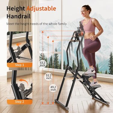 Сходи-степер MOMODA для дому: кардіотренування, складаний, сірий