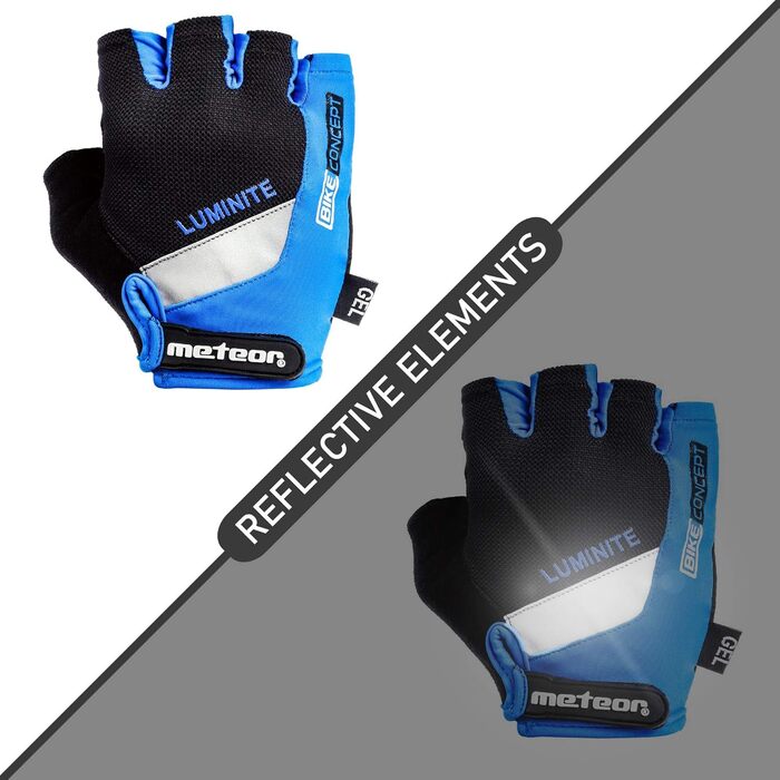 Рукавички велосипедні Meteor Radhandschuhe MTB Gel GX31 Green для чоловіків та жінок, дитячі, для гірського велосипеда, downhill, хайкінгу, синій, XS