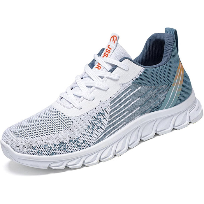 Чоловічі кросівки для бігу та занять спорту: комфорт та стиль. Бігові кросівки для бігу, тенісу, фітнесу, вуличної біганини. Чорно-білі кросівки (40 EU, Entenei Blau)