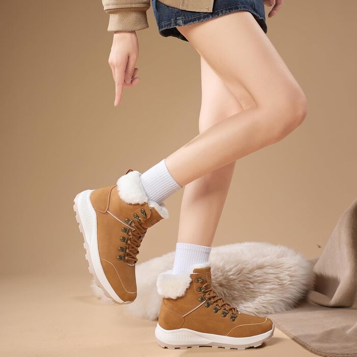 Жіночі зимові черевики: утеплені снігоступи, трекінгові черевики для хайкінгу (жовті, 38 EU)