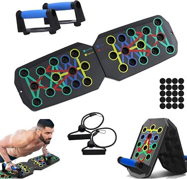 Дошка для віджимань Push Up Board - мультифункціональна дошка для ефективних тренувань м'язів вдома та в залі - аксесуар для спорту, фітнесу, чоловічий фітнес-борд, набір для домашніх тренувань