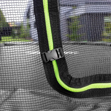 Батут із зовнішньою захисною сіткою Hop-Sport 10ft (305 см), чорно-зелений