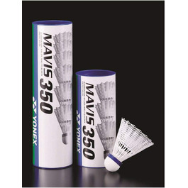 Yonex Mavis 350 - воланчики для бадмінтону, упаковка 6 шт. (FAS, White)
