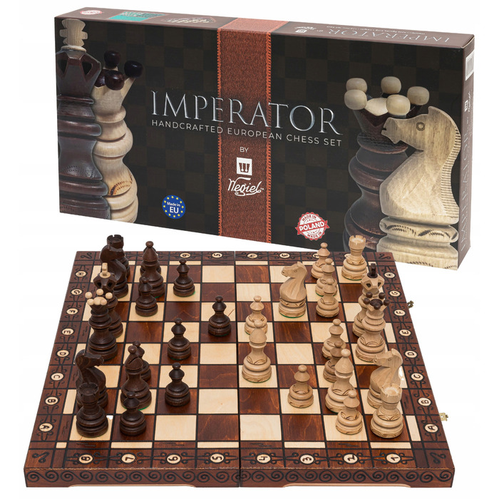 Великі ексклюзивні дерев'яні шахи IMPERATOR — 52 x 52 см + подарунковий чохол