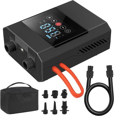 Diealles Shine Sup Pumpa Elektrichna 12000mAh, 20 PSI: Акумуляторна електрична повітряна помпа для SUP, човнів, каяків