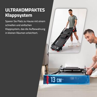 Складана бігова доріжка FITFIU Fitness 4 в 1 з нахилом 9%, швидкістю до 14 км/год, підтримкою APP, датчиком пульсу та тримачем для планшета, компактна Walking Pad MC-160