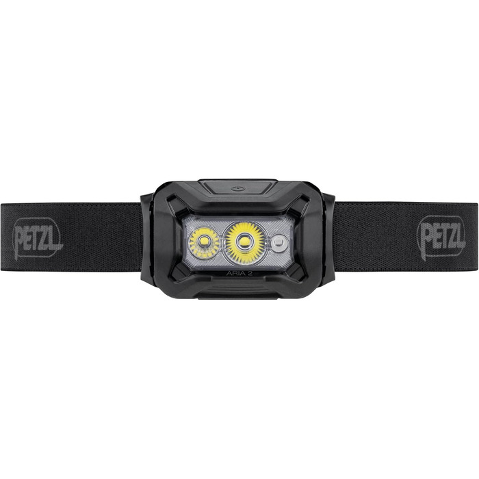 Ліхтар на голову Petzl ARIA 2 RGB - 450 люмен, чорний, з трьома AAA-батарейками