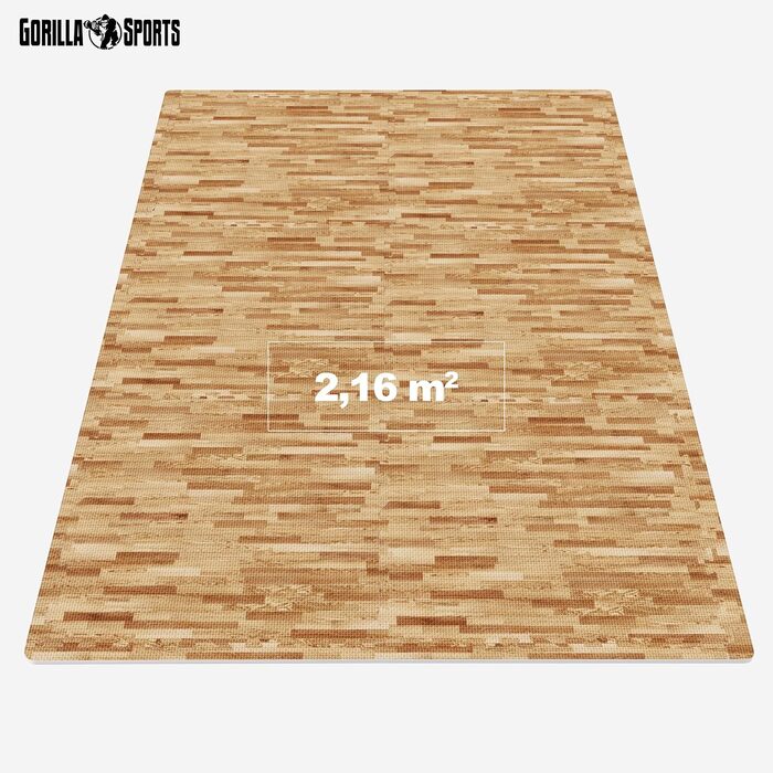 GORILLA SPORTS® Захисні мати EVA, 6 шт, 60x60x1,2 см, протиковзкі, для фітнесу, підлоги, басейну, пазлові, з 12 краями, вибір кольору