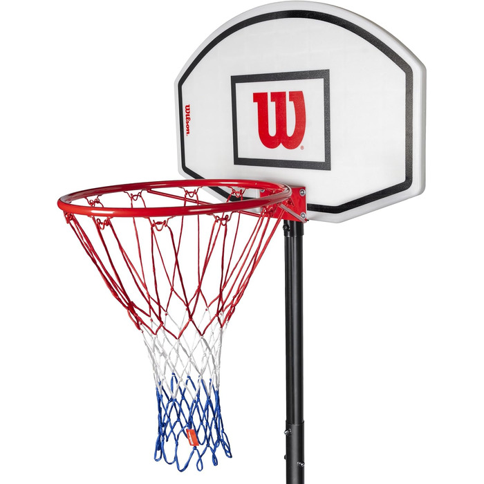 Дитяча баскетбольна стійка Wilson Junior, висота 165-205 см, мобільний вуличний баскетбольний кошик для дітей та підлітків