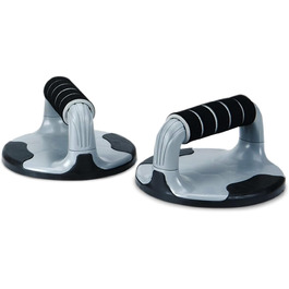 Стойка для віджимань ResultSport Power-Push-Up з м'якими ручками (чорний) для чоловіків та жінок, тренування грудей