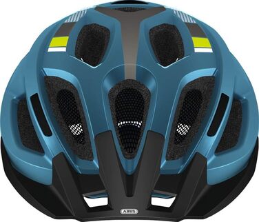 ABUS Aduro 2.0 — універсальний велосипедний шолом з підсвіткою, спортивний дизайн для міста, для жінок і чоловіків, синій (steel blue), розмір L (58-62 см)