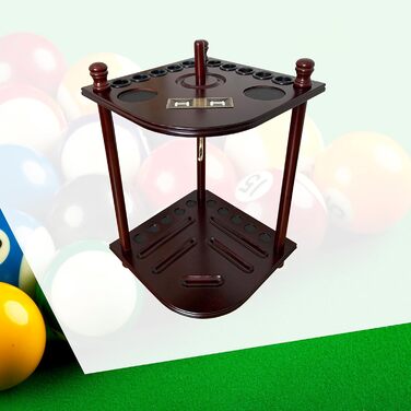 Стійка для більярдних київ на 10 київ Bodenständer, аксесуари для більярдного столу, 100% масивне дерево (махагон)