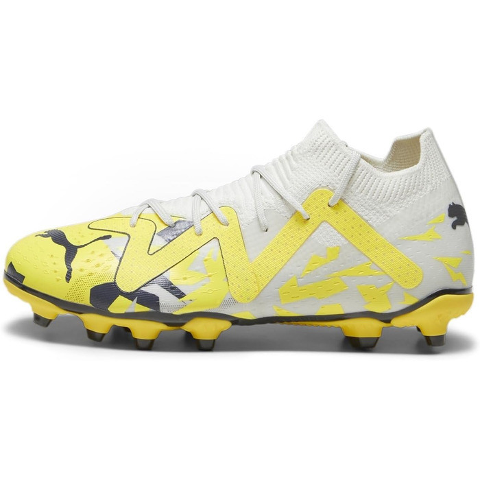 Дитячі футбольні бутси PUMA Future Match Fg/Ag Jr - для гри на природному та штучному покритті (36 EU, кольори Sedate Gray, Asphalt Yellow, Blaze)
