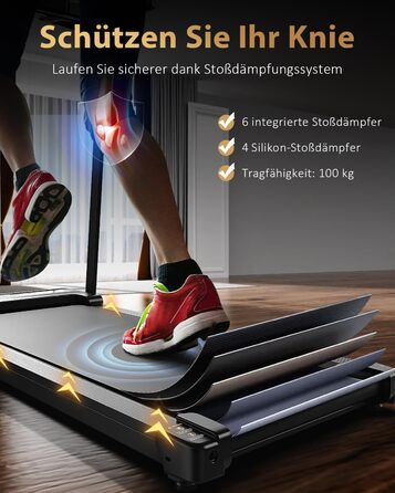 Біговий доріжка для дому Walking Pad - складаний електричний біговий доріжка зі столом для офісу. Тиха, компактна, 10 км/год, чорний.