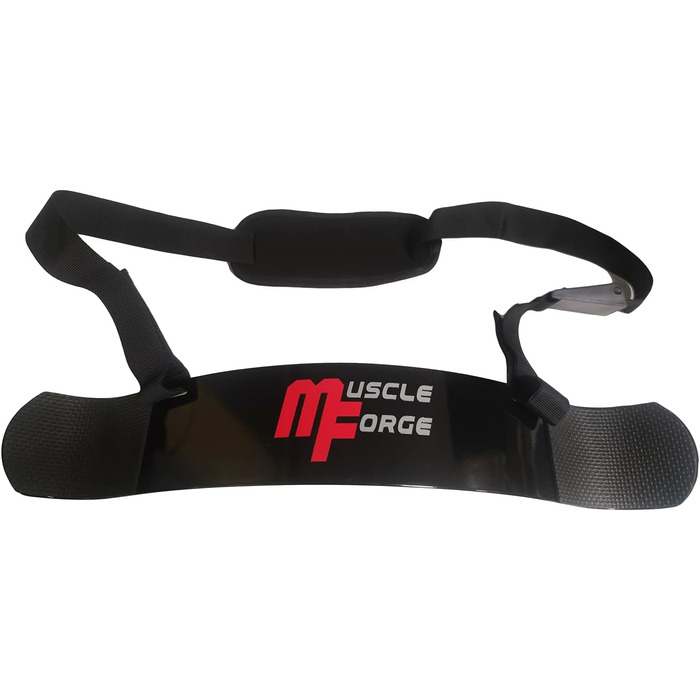 MuscleForge Арм Бластер для біцепса, ізолятор м'язів рук, тренажер для бодібілдингу та силових тренувань, чорний