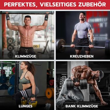 Набори гаків для важкої атлетики AQF – нековзні ручки з гумовим покриттям, 8 мм неопренова підкладка, гаки для підйому штанги для чоловіків та жінок (пара), ідеальні для ременів для тяги та силових видів спорту (сірий)