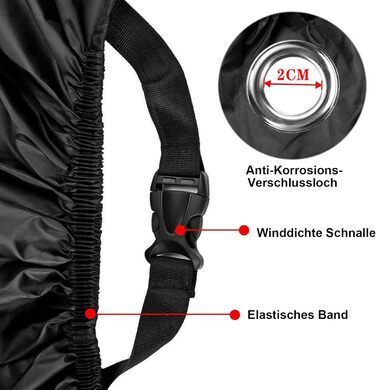 Захисний чохол для мотоцикла XXL, вологостійкий, 210D Oxford, з отворами для замка, для скутера, мопеда, моторолера (245x105x125 см)