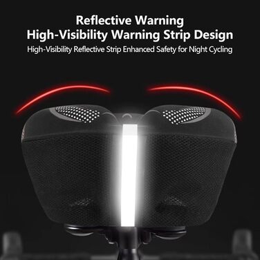 Покриття для велосипедного сидіння AUVSTAR з гелевою вставкою, дихаюче, преміум-якість, підходить для гірського велосипеда, потовщене, захист сидіння для чоловіків та жінок (сірий)