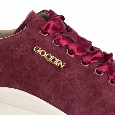 Жіночі спортивні кросівки GOODIN GD-140, шкіра, міські casual, бордові, 39