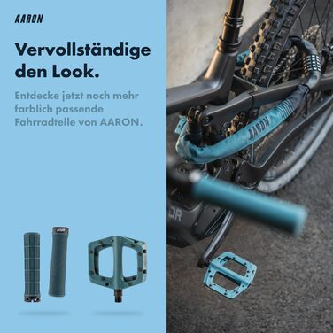 Замок для велосипеда AARON Lock One з 5-значним кодом, сталевий ланцюговий замок, високий рівень захисту, для електровелосипеда, гірського, трекінгового, туристичного та шосейного велосипеда (сіро-блакитний)