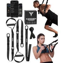 Слінг-тренер Breaking Limits для дому – тренажер для силових вправ – обладнання для силових тренувань – стрічки слінтренера для тренувань всього тіла – фітнес на відкритому повітрі – підвісний тренажер