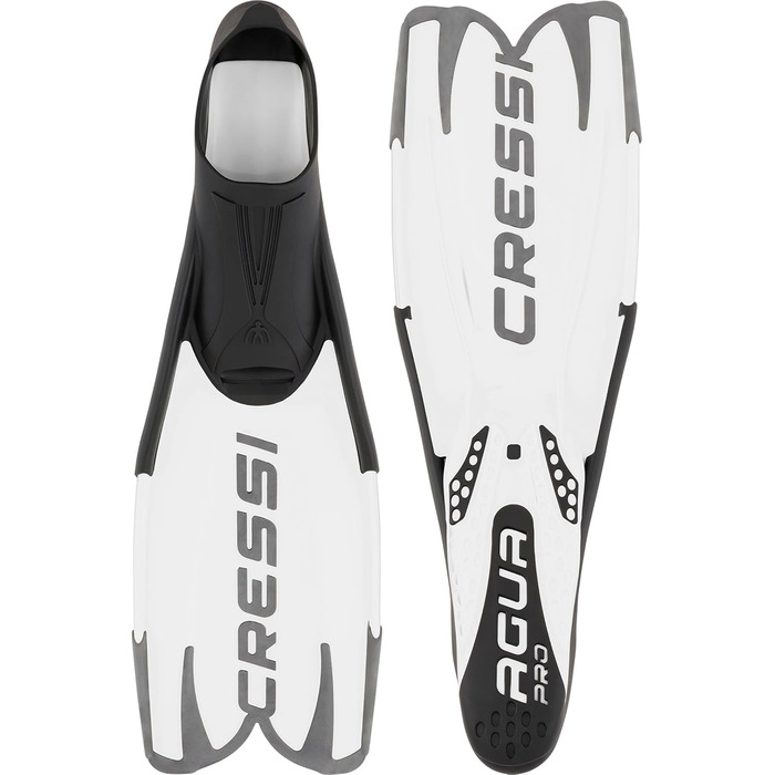 Ласти Cressi Agua Pro Vollfußflosse (36/37, білі) - професійні ласти для плавання та дайвінгу