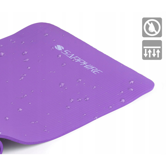 Килимок для фітнесу Sapphire, 180 см x 61 см, фіолетовий