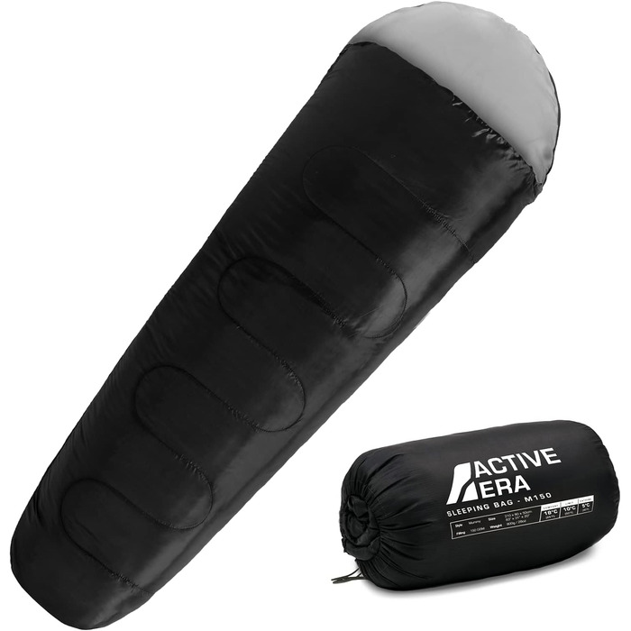 Сплячий мішок Active Era Mumienschlafsack для кемпінгу: зимовий, літній, водонепроникний, ультралегкий, -10°C до 10°C