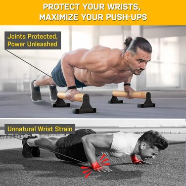 Паралелети Double Circle з дерев'яними ручками - обладнання для калістеніки. Нековзні турніки для віджимань, стійки для перевороту вперед