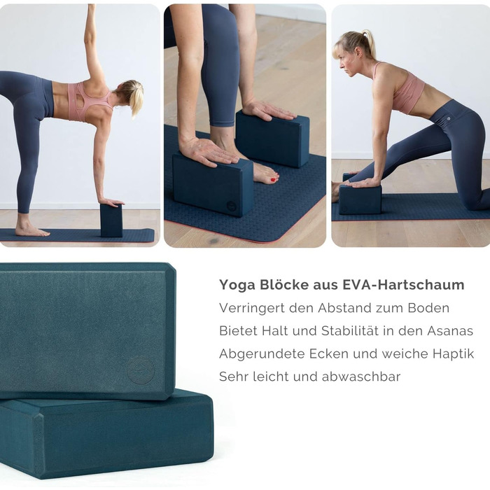 Набір для йоги Bodhi Yoga Starter-Set: йогамат з TPE, 2 блоки EVA, ремінь з бавовни, стартовий комплект для початківців