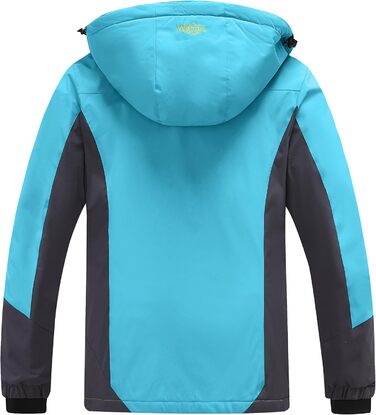 Жіноча гірськолижна куртка Wantdo, тепла флісова куртка, водонепроникна, дихаюча, вітрозахисна, з капюшоном, для активного відпочинку, турквіс, розмір M
