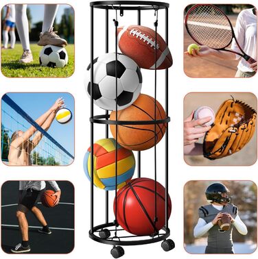 Стенд для м'ячів: баскетбольний, футбольний, волейбольний (2 яруси)