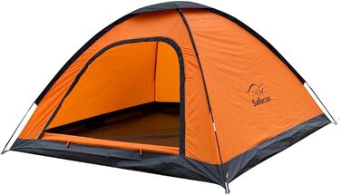 Намет для кемпінгу SAFACUS на 3-4 особи: легкий, стабільний, водонепроникний, з вентиляцією та захистом від комарів (помаранчевий)