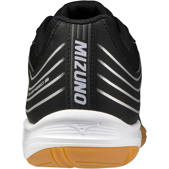 Дитячі кросівки Mizuno Cyclone Speed 3 для дівчаток, білий/чорний колір, розмір Big Kid 2, чорний/сріблястий