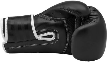 Боксерські рукавички adidas Hybrid 80 8oz чорні/білі для боксу, кікбоксингу, ММА та тренувань