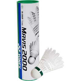 М'ячі для бадмінтону Yonex Mavis 2000, нейлон, зелені, 6 шт.