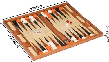 Набір для гри в шашки Yellow Mountain Imports з палісандру з дерев'яними інтарсіями, Knoll, з акриловими фішками та дерев'яними кубиками, розмір дошки 49 см