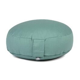 Подушка для медитації Bodhi Rondo ECO extra flat (Мінерально-синій) | Подушка для йоги з органічною начинкою з полби та бавовняним чохлом | Зручна подушка для сидіння 15,5 см