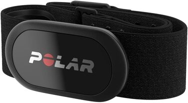 Polar H10 HF-Sensor: пульсометр з ANT+ та Bluetooth, точність ЕКГ, вимірювання ВР, водонепроникність, знімний ремінець, комфортна посадка, акумулятор, сумісність зі спортом та фітнес-тренажерами (Чорний, XS-S)