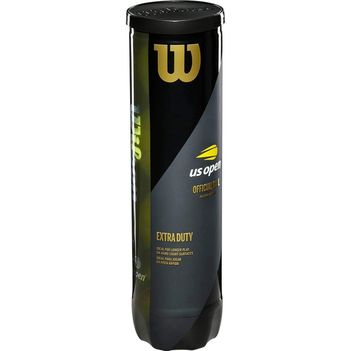 Тенісні м’ячі Wilson US Open 4 шт., жовті, стандартний розмір, для турнірів, Intersport