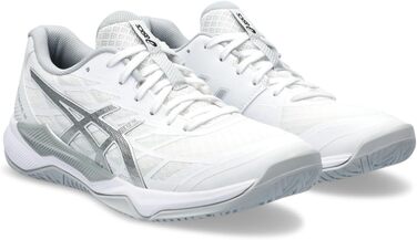Жіноче спортивне взуття Asics Gel-Tactic 12 для залу, розмір 41.5 EU, білий та срібний