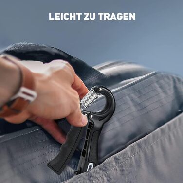 Набір для тренування сили рук та пальців GoorFach (6 шт.) - регульований підборіддя, чорний