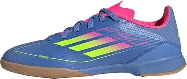 Дитячі футбольні бутси adidas F50 League Indoor (32 EU, Blue Fusion/Lucid Lemon/Lucid Pink)